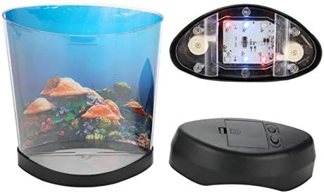 Mini Stolni akvarij s LED rasvjetom, noćno svjetlo koje mijenja boju za uredske stolove, spavaće sobe, Dom, restorane