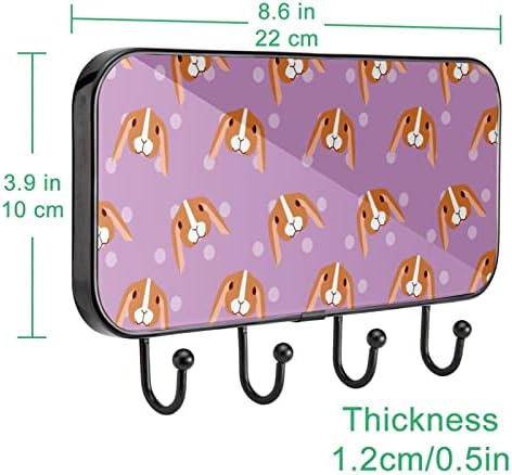 Lyetny držač ručnika Zidni stalak za ručnike za ručnike dekor kupaonica ogrtač za ogrtač odjeća narančasta kućna zečja glava točkina