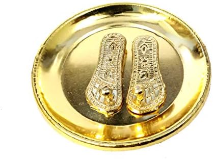 Laxmi Charan Paduka za uspjeh Zlatna boja 3,2 cm duljina asthadhatu energizirana