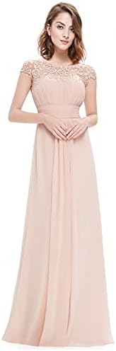 UIKMNH Ladys Svečane haljine čipka Čvrsta podijeljena ljetna kapica Dugi čamac Neck Večernja haljina za zabavu kratke rukave haljine