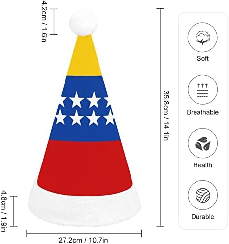 Zastava Velike Kolumbije Božićni šešir mekani plišani šešir Djeda Mraza smiješni šešir za božićnu novogodišnju blagdansku zabavu