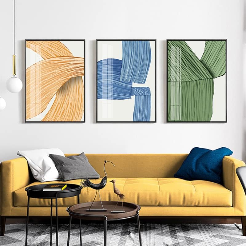 Dekoracija dnevne sobe Moderni minimalistički kauč na razvlačenje zid Triptih nordijski stil kreativno viseće slike Sažetak umjetnosti