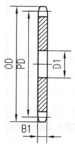 Ametric 80A10 inčni ANSI 80-1 Ploča čelični lančanik, za 80 lanac s jednim niti s, 1 nagib, 5/8 širina valjka, 0,625 promjer valjka,