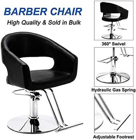 N/A američko skladište HC184B High-End frizerski salon BARBER STEER Klasični volumen stražnje stolice Black na skladištu
