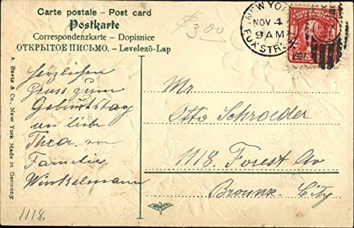 Herzlichen Gluckwuusch pozdrav originalni antikvite razglednicu 1907