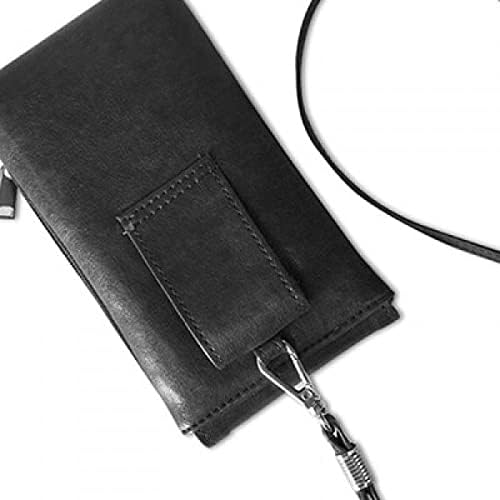 Crne visoke potpetice cvjetni uzorak obrisa telefonske torbice za novčanik viseća mobilna vrećica crni džep