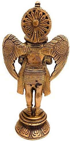Mesing bog garud dev stojeći položaj kip lorda vishnua vozilo garuda idol za izložbeni figurice dekor doma- 20 cm
