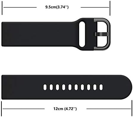 Rabuzi kompatibilni Samsung Galaxy Watch 3 45 mm 46 mm trake, 22 mm brzo otpuštanje silikonskog satova i emajl postupak od nehrđajućeg