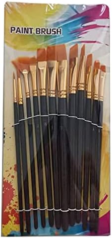 12pcs Profesionalne četke za akvarelne boje Set umjetnika Sintetičke fine najlonske četkice za akrilno ulje gouache