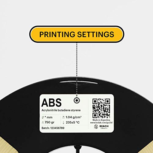 Kodak ABS filament 2,85 mm za 3D pisač, plava, dimenzijska točnost +/- 0,03 mm, 750G kalem, ABS filament 2.85 koji se koristi kao 3D