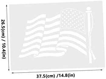 5pcs predložak američke zastave šablona za kavu šablone za kavu Karta Sjedinjenih Država domoljubne šablone 4. srpnja šablone za crtanje