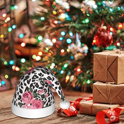 Božićni šešir s printom cvijeća i leptira, Božićni šešir, šešir Djeda Mraza, šeširi za djecu, Dekor za novogodišnje proslave i zabave