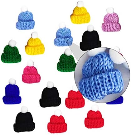 Besplatna dostava 20pcs Mini Božićni vuneni šešir pleteni šešir Djeda Božićnjaka ručno izrađeni Dodaci za ukrašavanje odjeće slatka