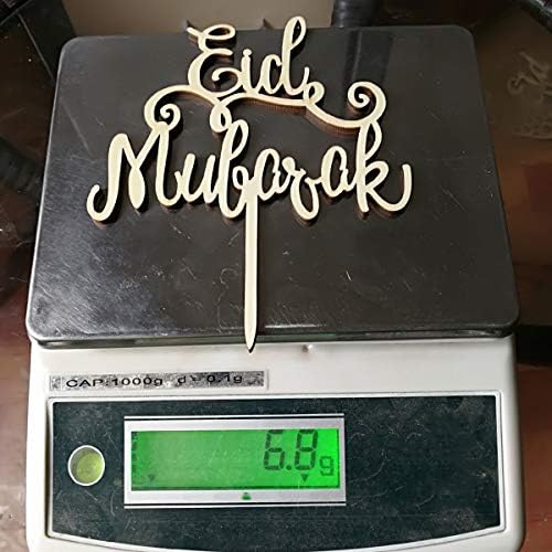 Ukrasi amosfun mubarak eid mubarak ukrasi za kućni muslimanski eid mubarak kolač top topper festival drvena zastava cupcake zastava