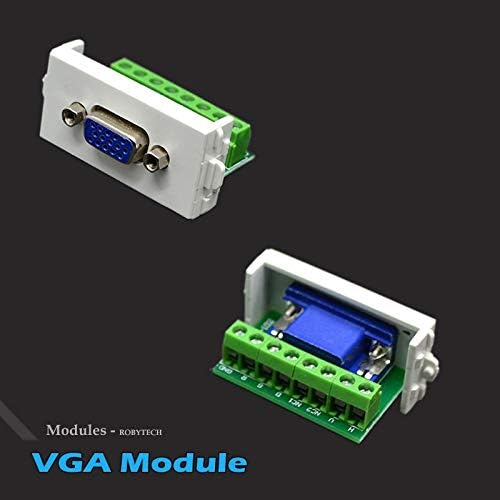 Zidna ploča s VGA + VGA + LC Keystone Modularni D -Sub Monitor zaslon Priključci Utičnice utičnice Bijela ukrasna ploča s pločama za
