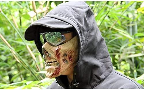 18 * 13 cm vojna vojska polumaska na pola lica leš mrtvog zombija lubanja airsoft paintball Taktička zaštitna maska