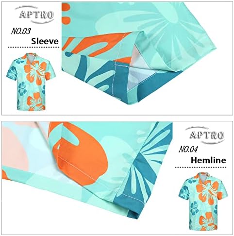 APTRO muška havajska košulja 4 puta rastezljiva ležerna gumba dolje za odmor na plaži košulje