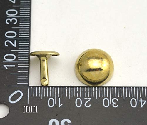 WuuyCoky Light Golden Double CAP Gljive za zakovice metala kapica 9 mm i post 8 mm pakiranje od 60 setova