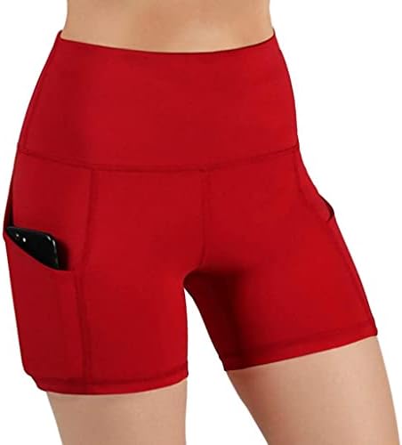 NYYBW ženske biciklističke hlače s visokim strukom s džepovima rastezljive treninge trče sportske joge tajice za bicikliste s džepom