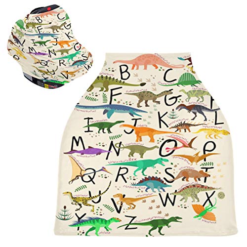 ABC Dinosauri poklopci za dječje autosjedalice - Dojenje poklopac za dojenje dojenčadi poklopac autosjedalice za dojenčad, višenamjenski