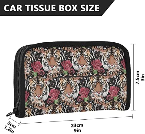 Držač automobila tkiva Tiger-Face-hipster-rose-floralna tkiva dozator salvera salvera stražnjeg sjedala slučajno tkivo