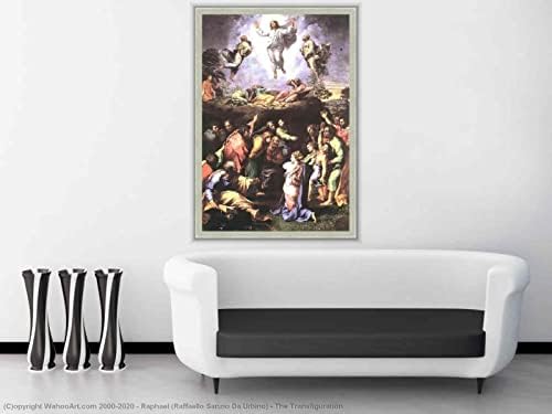 WAHOOART ručno oslikana uljana slika, 64 x 94 inča / 163 x 239 cm, valjana u zaštitnoj cijevi - okvir nije uključen, Raphael, transfiguracija