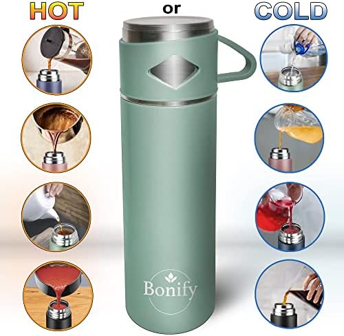 Bonify od nehrđajućeg čelika termo vakuum izolirana boca s tikvicom s šalicom -700 ml / 23,7 oz -toplih i hladnih pića - voda, kava,