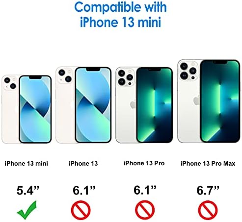 Slučaj za iPhone 13 Mini, 5,4-inčni, bez žurkih udara, poklopac odbojnika, anti-okaz