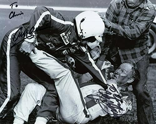 Cale Yarborough+Bobby Allison potpisao 8x10 Photo+CoA NASCAR Borba za Chris - Autografirane NASCAR fotografije