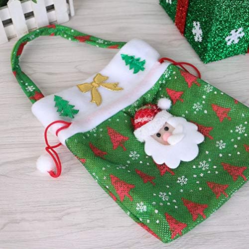 Poklon vrećice Djeda Božićnjaka 3pcs božićne vrećice božićne vrećice za bombone Tkanina Djed Mraz Snjegović poklon vrećica za vezanje