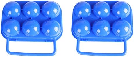 2pcs kutija za jaja za piknik prijenosni 6-mrežasti plastični nosač jaja s ručkom sklopivi spremnik za pohranu jaja za kuću na otvorenom
