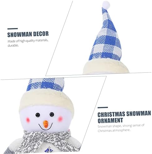 1pcs svjetleći LED snjegović crtani plišani Igračka božićne igračke za djecu ukras snjegovića Ukrasna svjetla za božićne blagdane