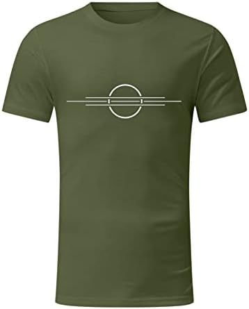XXBR Summer Muški vojnik majice s kratkim rukavima Kružna pruga Grafički print Tee Top Trčanje Sportske majice za vježbanje