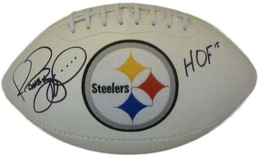 Jerome Bettis potpisao Pittsburgh Steelers White Logo Football Hof JSA 10510 - Autografirani nogomet