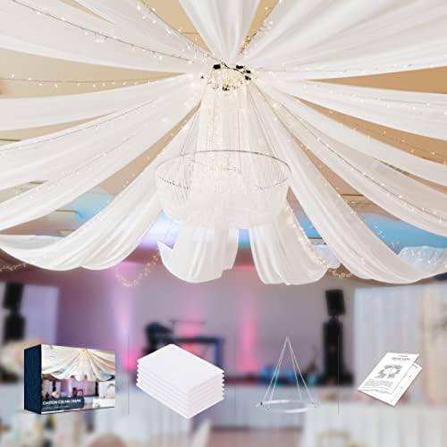 Stropne zavjese za vjenčanja stropne zavjese s visećim setom stropnih zavjesa prozirna šifonska tkanina za ukrašavanje vjenčanih zavjesa