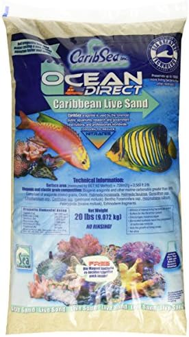 Carib Sea ACS000920 Ocean Direct Natural Live pijesak za akvarij, 20 kilograma