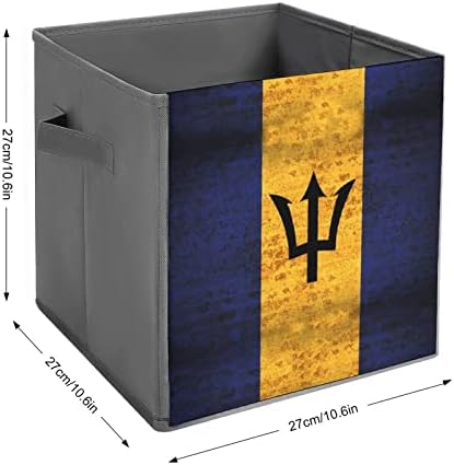 Vintage zastava Barbadosa Velike kubične kutije za odlaganje sklopiva platnena kutija za odlaganje ormar organizator polica