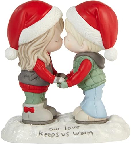 Dragocjeni trenuci 211035 Naša ljubav drži nas tople bisque porculanske figurice, bijela