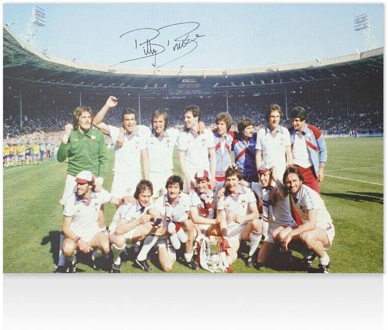 Billy Bonds potpisao West Ham United Photo - 1980. Pobjednik FA Cupa Autogram - Autografirani nogometni fotografija