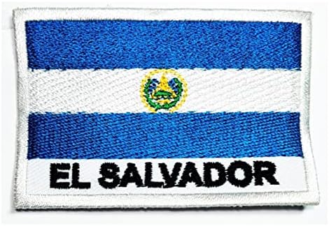 Salvete su veličine 1.7 do 2.6 inča. Zakrpa zastave El Salvadora, Taktička ratna zastava, aplikacije, zakrpe, zastava zemlje svijeta