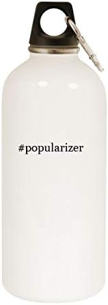 Proizvodi Molandra Popularizer - 20oz hashtag boca od nehrđajućeg čelika bijela voda s karabinom, bijela
