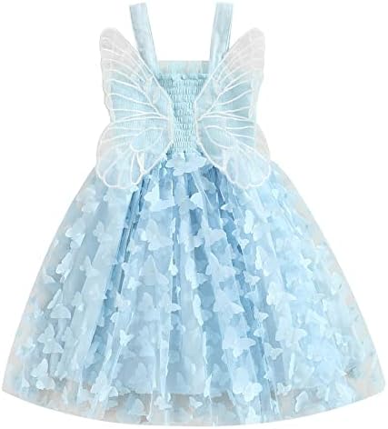 Malicu djevojčice Djevojčice leptira haljine za krila vila tula haljina bez rukava Princeza rođendanska odjeća
