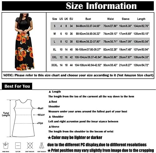 Fragarn ženske haljine midi dužine, ženska modna ležerna ležerna haljina s kratkim rukavima velike veličine duge haljine