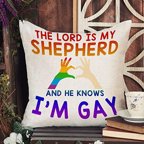 Lezbijski gay napredak Pride Rainbow Bacd jastuk Pokrivač Jastuk je moj pastir i on zna da sam gay jastučni jastuk jastuk jastuk pokrivač