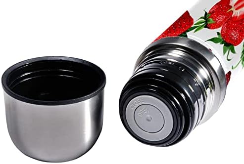1 PCS, izolirana toplinska putnička šalica od nehrđajućeg čelika, termos za kavu za topla pića, 500 ml, uzorak voća od crvene jagode