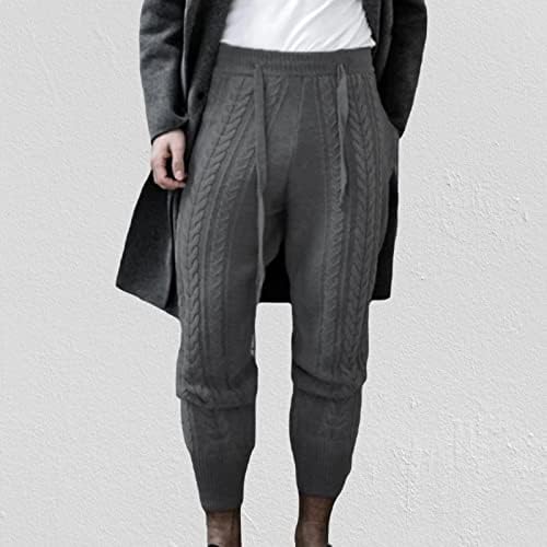Wocachi pletene tanke hlače za muške, 2022 proljetne vunene pletene pletene debele tople hlače u srednjim težinama ležerne hlače ležerne
