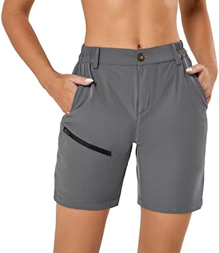Yundobop ženske planinarske kratke kratke hlače brze suhe aktivne kratke hlače za golf kratke kratke hlače s džepovima s patentnim