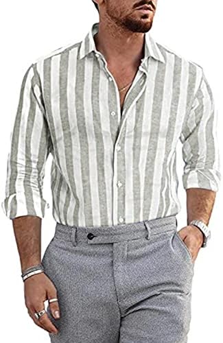 Muška prugasta košulja gumb s kratkim rukavima dolje košulja brza suha rever meko udobnost muškaraca košulja