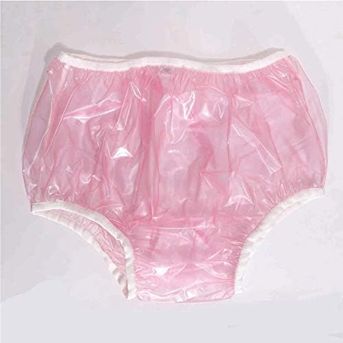 Tata odrasla beba inkontinencija elastična traka plastične vodootporne hlače PVC hlače ružičaste （l）