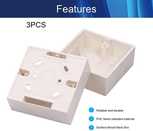 Jutagoss bebe sigurnosna kutija za outlet poklopac kutija za zaštitu od utičnice za zaštitu utičnice White 3PCS